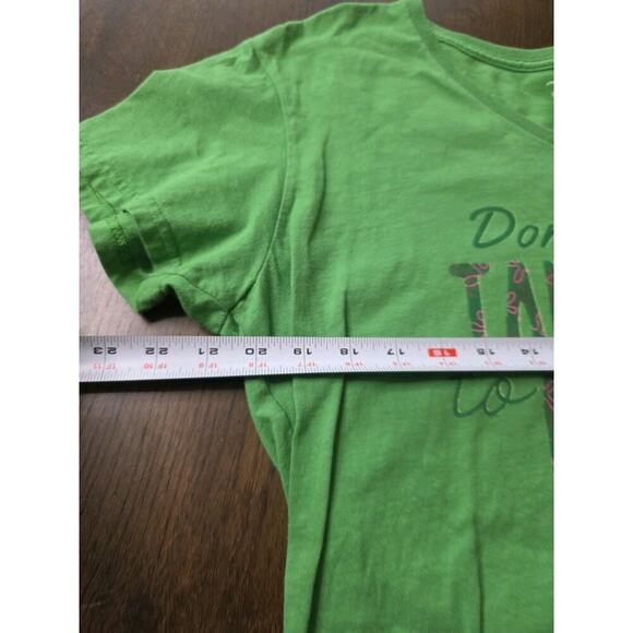 Disney Parks Women's Disney Life Green Graphic V-Neck T-Shirt Womens Size Large - Picture 16 of 16